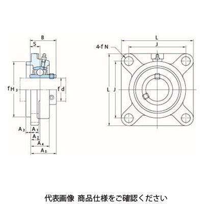 FYH ベアリングユニット印ろう付き角フランジ形UCFS（円筒穴