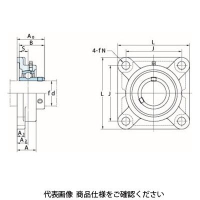 FYH ベアリングユニット角フランジ形UCF（円筒穴）UCF208L3 UCF208L3 1