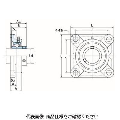 FYH ベアリングユニット角フランジ形UCF(円筒穴)UCF322L3 UCF322L3 1個 