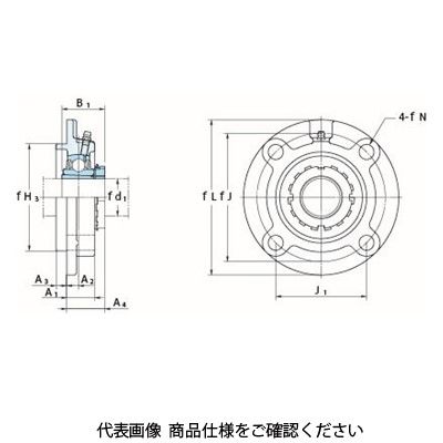 FYH ベアリングユニット印ろう付き丸フランジ形UKFC（テーパ穴