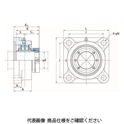 FYH 自動調心ころ軸受ユニット角フランジ形ZS4F(Zロック付き