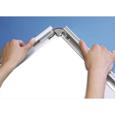 2枚組 A1 アルミフレーム ポスターグリップ マイター PG-32M シルバー