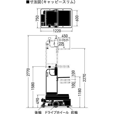 をくだ屋技研 【車上渡し】 自走式ピッキングリフター キャッピー LT-P50-15（直送品） - アスクル