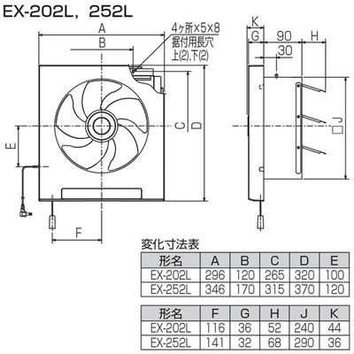 三菱電機 換気扇 [25cm] EX-252L（直送品）