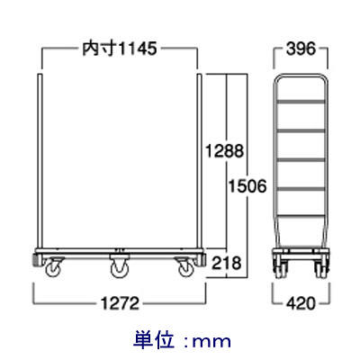 河淳 ストックカート 420PCセット 本体、枠セット BK769SET 1セット（本体1台、棚枠2個） （直送品） - アスクル