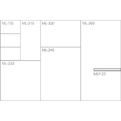 日学 フレームレスホワイトボード メタルライン 横444×縦296mm ML-115