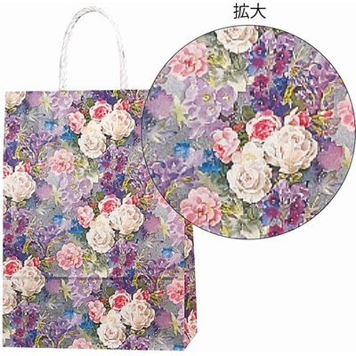 ケース販売】HEIKO 紙袋 スムースバッグ 4才 ホワイトローズ