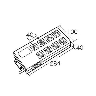 サンワサプライ ノイズフィルタタップ 2m TAP-3803NFN（直送品