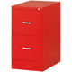Ceha A4スチールキャビネット ファイリングキャビネット 2段 レッド 幅400×奥行620×高さ740mm 1台　（直送品）