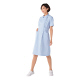 KAZEN ナースワンピース 半袖 サックスブルー M 270-71