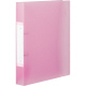 ハピラ　リングファイル丸型2穴　A4タテ　背幅40mm　5冊　カラバリ　ピンク オリジナル