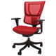 エルゴヒューマン スマート オフィスチェア 3Dファブリックメッシュ 肘付 レッド/KMD32 EHS KMD32 RD 1脚（2梱包）