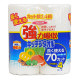 キッチンペーパー フェルミキッチンタオル 1.4倍巻き 70カット（1カット22×21cm） 1パック（4ロール入） 1箱（12パック） イデシギョー