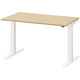 SEKI 電動昇降デスクHOP オーク天板/ホワイト脚 幅1130×奥行700×高さ700~1145mm 1台（3梱包）（取寄品）