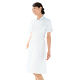 KAZEN ワンピース半袖 （ナースワンピース） 医療白衣 ホワイト×サックス 3L 012-11（直送品）