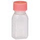 金鵄製作所 小判投薬瓶（30mL）ベーシックキャップ（ピンク） 本体色:透明 凸凹目盛り 刻印目盛り 未滅菌 1袋（100本入）