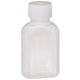 金鵄製作所 小判投薬瓶（60mL）ベーシックキャップ（ホワイト） 本体色:透明 凸凹目盛り 刻印目盛り 未滅菌 1袋（100本入）