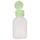 金鵄製作所 小判投薬瓶（60mL）ワンタッチキャップ（ライトグリーン） 本体色:透明 凸凹目盛り 刻印目盛り 未滅菌 1袋（100本入）