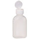 金鵄製作所 小判投薬瓶（100mL）ワンタッチキャップ（ホワイト） 本体色:透明 凸凹目盛り 刻印目盛り 未滅菌 1袋（100本入）