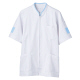 住商モンブラン ジャケット（メンズ・半袖） 医務衣 医療白衣 白/サックスブルー（水色） 3L 72-844（直送品）