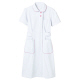 住商モンブラン ナースワンピース（半袖） 医療白衣 白/ピンク M 73-1412（直送品）