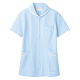 住商モンブラン ナースジャケット（半袖） 医療白衣 レディス サックスブルー（水色）/白 3L 73-1566（直送品）