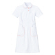 住商モンブラン ナースワンピース（半袖） 白/ピンク LL A73-1412　白衣