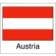 ササガワ 国旗シール Austria 22-2513 1袋（96片（24片×4シート）入×10冊）（取寄品）