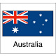 ササガワ 国旗シール Australia 22-2514 1袋（96片（24片×4シート）入×10冊）（取寄品）