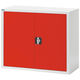 Ceha A4スチール書庫 2段 両開き 上置き用 レッド 幅880×奥行400×高さ730mm 1台（取寄品）