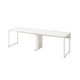 Ceha プレノデスクシステム フリーアドレスデスク 2連 引出し無し ホワイト天板/ホワイト脚 幅2400×奥行700×高さ720mm 1台 (6梱包)
