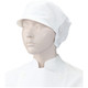 【衛生帽子】 KAZEN ネット付きキャップ2枚入 APK484-10 ホワイト フリー(最大65cm) 1袋（2枚入）