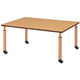 アイリスチトセ　DWTテーブル（介護向テーブル） 昇降脚　ナチュラル　幅1500mm　1台　（取寄品）