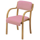 プラス 木製 アメニティチェア ピンク 601049 1箱（3脚入）