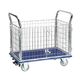 エヌケーキャリーキャスター 観音扉型金網台車 300kg フットタイプ NK-307K-ST 1台 1-6290-02（直送品）