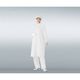 アズワン 無塵衣AS207C(男女兼用コート) ホワイト S AS207C 1着 6-7534-15