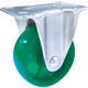 ユーエイ スケルトンキャスター固定車 38径ポリカーボネート車(緑) GR-38PC-G 1個 356-1046（直送品）