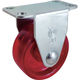 ユーエイ プレート式 固定 キャスター 赤ポリカーボネート 車輪径38mm Gタイプ GR型 取付寸法36×15 GR-38PC-R 1個（直送品）