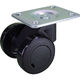 パーツ精工 パーツ キャスパッド プレート式双輪キャスターナイロン車 荷重58.8 黒 CNPF50B 1個(1台) 320-0647（直送品）