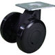 パーツ精工 パーツ キャスパッド プレート式双輪キャスターナイロン車 荷重117.6 黒 CNPF75B 1個(1台) 320-0680（直送品）