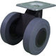 パーツ精工 パーツ キャスパッド プレート式双輪キャスターエラストマー車 荷重117.6 黒 CNPF75UB 1個(1台)（直送品）