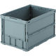 トラスコ中山 TRUSCO 薄型折りたたみコンテナ 50L グレー TR-O50B GY 1個 344-9378