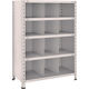 TRUSCO スチールラック 軽量棚 縦仕切付 W875XD450X1200 3列4段 ネオグレー 43X-35 NG 1台(1個)（直送品）