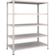 TRUSCO スチールラック 軽量棚開放型 W1200XD600XH1500 5段 ネオグレー 54W-15 NG 1台(1個)（直送品）