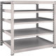 TRUSCO スチールラック M3型中量棚 1200×921×H1200 5段 単体 ネオグレー M3-4495 NG 1セット(1個)（直送品）
