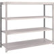 TRUSCO スチールラック M1.5型軽中量棚 1460×445×H1200 4段単体 ネオグレー M1.5-4544 NG（直送品）