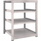 TRUSCO スチールラック M5型中量棚 900×921×H1200 4段 単体 ネオグレー M5-4394 NG 1台(1個)（直送品）