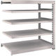 TRUSCO スチールラック M5型中量棚 1200×721×H1200 5段 連結 ネオグレー M5-4475B NG 1台(1個)（直送品）