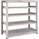 TRUSCO スチールラック M5型中量棚 1200×571×H1200 5段 単体 ネオグレー M5-4465 NG 1台(1個)（直送品）