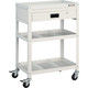 トラスコ中山 TRUSCO ツールワゴン ラビットワゴン 600X400 引出1段 仕切2段付 ホワイト RBW-963S2V W 1台（直送品）